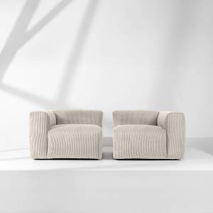 Einzelsofa BUFFO 3-Sitzer Creme - Breite: 210 cm