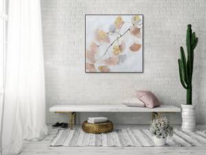 Acrylbild handgemalt Zauber des Herbstes Beige - Braun - Massivholz - Textil - 80 x 80 x 4 cm