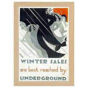 Bilderrahmen Poster 1921 Winter Sales Eiche