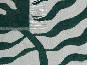 Kuscheldecke BARTAR Grün - Weiß - Textil - 130 x 1 x 170 cm
