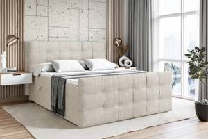 Boxspringbett SOLARIO Ecru - Breite: 160 cm - H4