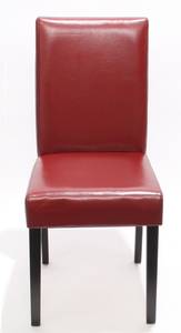 chaise capitonnée Littau (lot de 2) Rouge - Marron foncé
