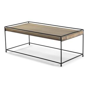 Couchtisch Thin Wood 120 Bianco Schwarz Schwarz - Metall - 120 x 46 x 60 cm