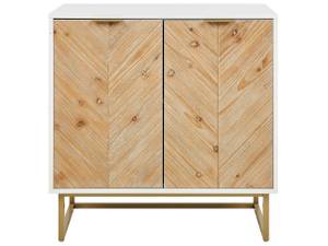 Sideboard ALASKA Gold - Eiche Hell - Weiß