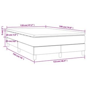 Boxspringbett 3017513-3 Dunkelgrün - 123 x 25 x 193 cm