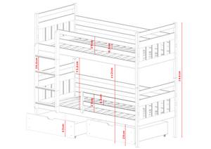 Etagenbett ADAS BB004 Graphit