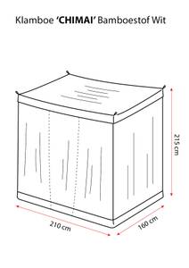 Moskitonetz Canopy Chimai Weiß - Bambus - 160 x 215 x 210 cm