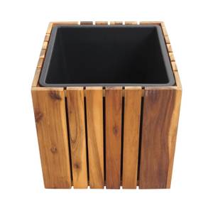 Pflanzkasten L24-E Schwarz - Braun - Holzart/Dekor - Holz teilmassiv - 32 x 32 x 32 cm