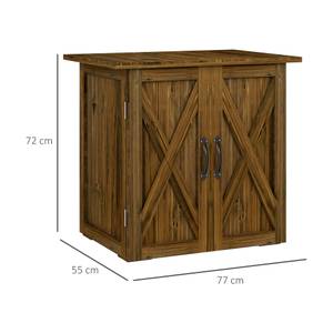 Gartenschuppen 84G-109V00BN Braun - Massivholz - 55 x 72 x 77 cm