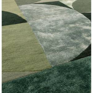 Tapis de salon moderne en laine LAVO Vert - 200 x 290 cm