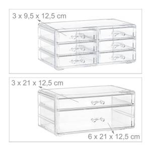 Organiseur de maquillage 8 tiroirs Translucide