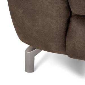3-Sitzer Relaxsofa Selesta Braun - Metall - Textil - 96 x 101 x 222 cm