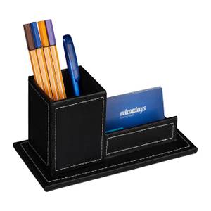 Organiseur bureau pour cartes de visite Noir - Blanc