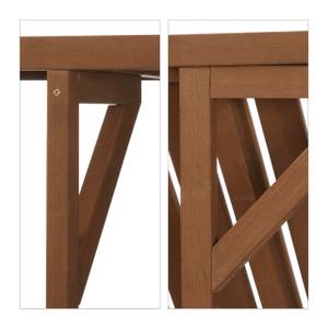 Klappbarer Balkontisch aus Holz Braun - Holzwerkstoff - Metall - 70 x 55 x 66 cm
