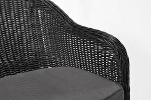 Gartensessel ATENA Schwarz - Rattan - 59 x 89 x 58 cm