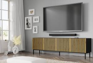 Meuble tv RAVENNA F RTV200 4D Gris cendré - Beige - Noir - Marron