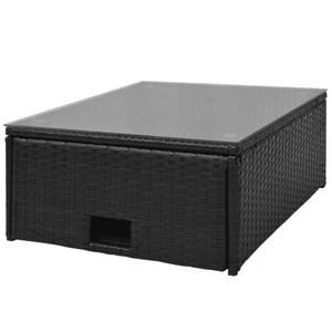 Gartenmöbel-Set Schwarz - Polyrattan - 56 x 28 x 66 cm