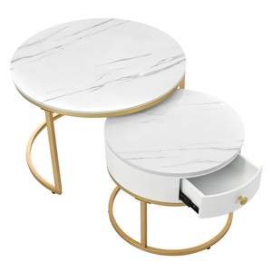 Table basse MARBDiana Ⅱ (lot de 2) Blanc