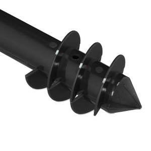 Bodenhülse für Sonnenschirm schwarz Schwarz - Kunststoff - 24 x 38 x 8 cm