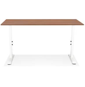 Schreibtisch OSMOSE Braun - Walnuss Dekor - 160 x 80 cm - Weiß