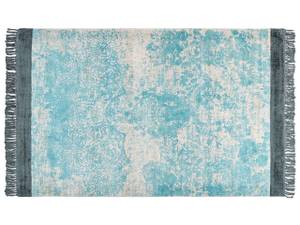 Teppich AKARSU Beige - Blau - Hellblau - 140 x 140 x 200 cm