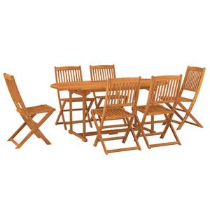 Ensemble à manger (lot de 7) 3011567-2 Marron - Bois massif - Bois/Imitation - 90 x 75 x 180 cm