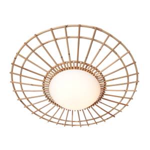 Plafonnier Aura Beige - Bambou - 60 x 10 x 60 cm