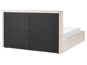 Lit double MOISSAC Beige - Noir - Largeur : 177 cm