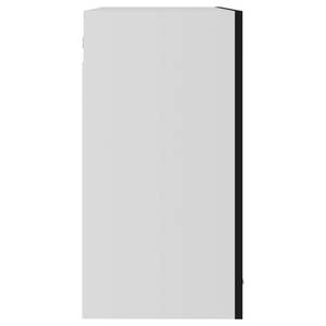 Armoire en verre suspendue 3016496-12 Noir - Blanc - Largeur : 80 cm