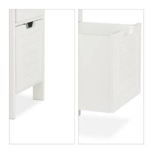 Armoire de bain blanche Blanc - Bois manufacturé - 30 x 144 x 30 cm
