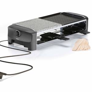 Stein Raclette Grill Schwarz - Stein - 23 x 13 x 55 cm