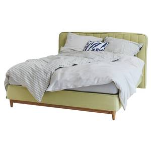 Change Box Boxspringbett TUS, gesteppt Gelb - Holz teilmassiv - 202 x 106 x 214 cm