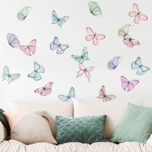 Schmetterlinge Aquarell Pastell Set 100 x 100 cm