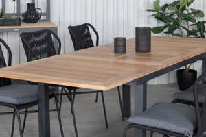 Gartenmöbel-Set Panama Schwarz - Massivholz - 90 x 74 x 152 cm