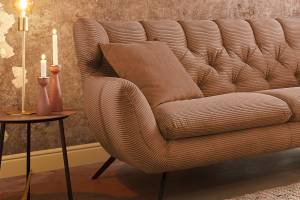 Sofa CHARME 3-Sitzer Cord Braun