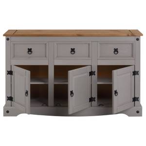 Buffet RAMON Gris - Bois massif - 125 x 76 x 40 cm