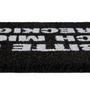 Paillasson coco Bitte mach mich dreckig Noir - Blanc - Fibres naturelles - Matière plastique - 60 x 2 x 40 cm