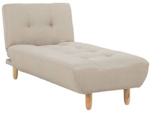 Chaise longue ALSTEN Beige - Crème - Chêne clair