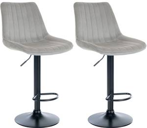 Tabouret de bar Toni Lot de 2 Gris