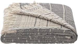 Tagesdecke Musselin Aztec Grau - Textil - 240 x 1 x 220 cm