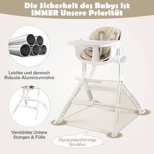 4 in 1 Babystuhl, Babyhochstuhl Beige