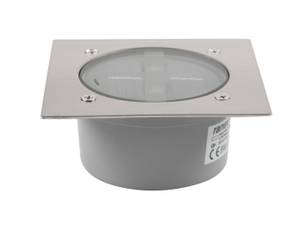 2x LED Bodeneinbaustrahler außen IP67 Silber - Metall - 10 x 5 x 10 cm