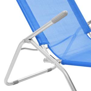 Chaise longue Bleu - Métal - 60 x 97 x 142 cm