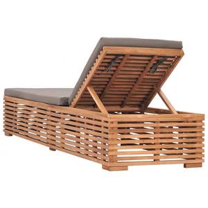 Chaise longue Noir - Bois massif - Bois/Imitation - 200 x 35 x 60 cm