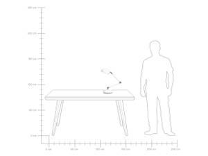 Kinderlampen HELMAND Silber - Weiß - Metall - 12 x 60 x 12 cm