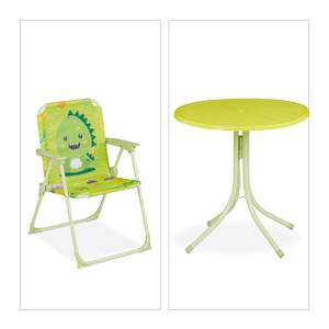 Chaises table enfants avec parasol Vert