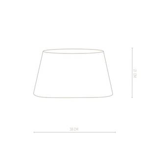 RM Oval Linen Schirmen Weiß - Metall - Textil - 15 x 21 x 38 cm