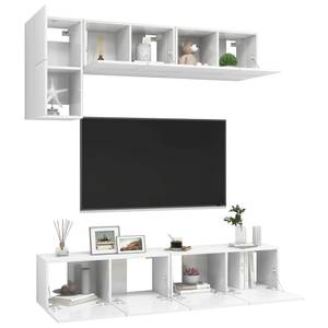 TV-Schrank 5er Set D103 Weiß - Holzwerkstoff - 30 x 30 x 60 cm