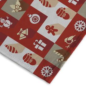 Tischdecke mit Digitaldruck Rot - Textil - 240 x 1 x 140 cm