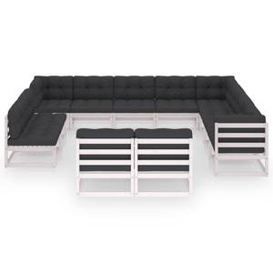 Salon de jardin (lot de 12) 3009851-2 Anthracite - Blanc